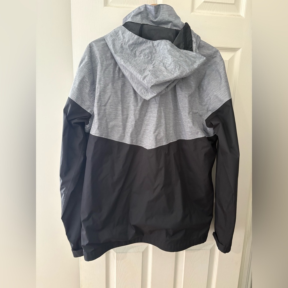 Columbia men’s omni-tech grey black hooded jacket size large mesh lined - Picture 6 of 12